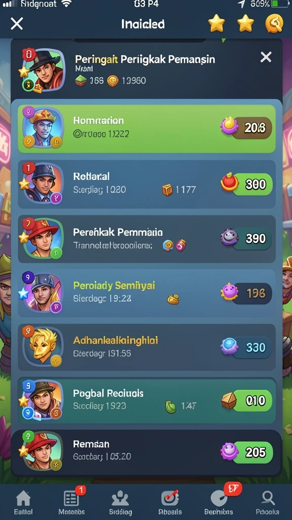 Mode permainan yang beragam dan seru.