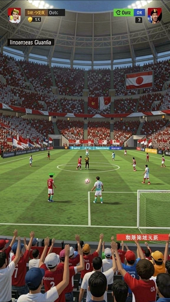 Mode multiplayer menunjukkan kompetisi seru antara teman.