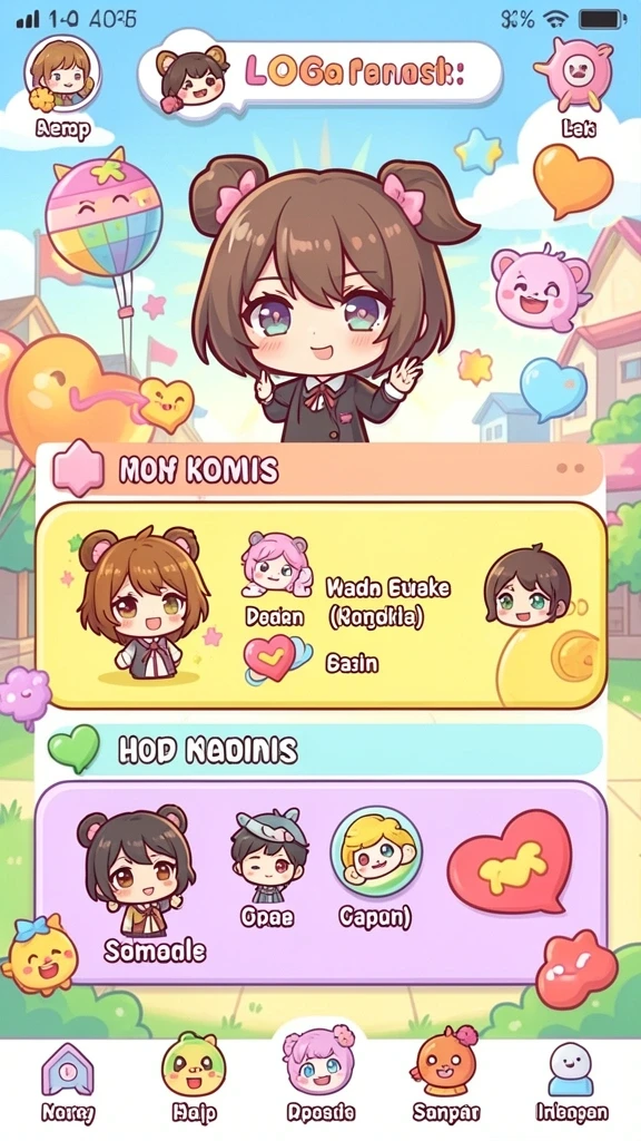 Screenshot dari level penuh tantangan yang seru.