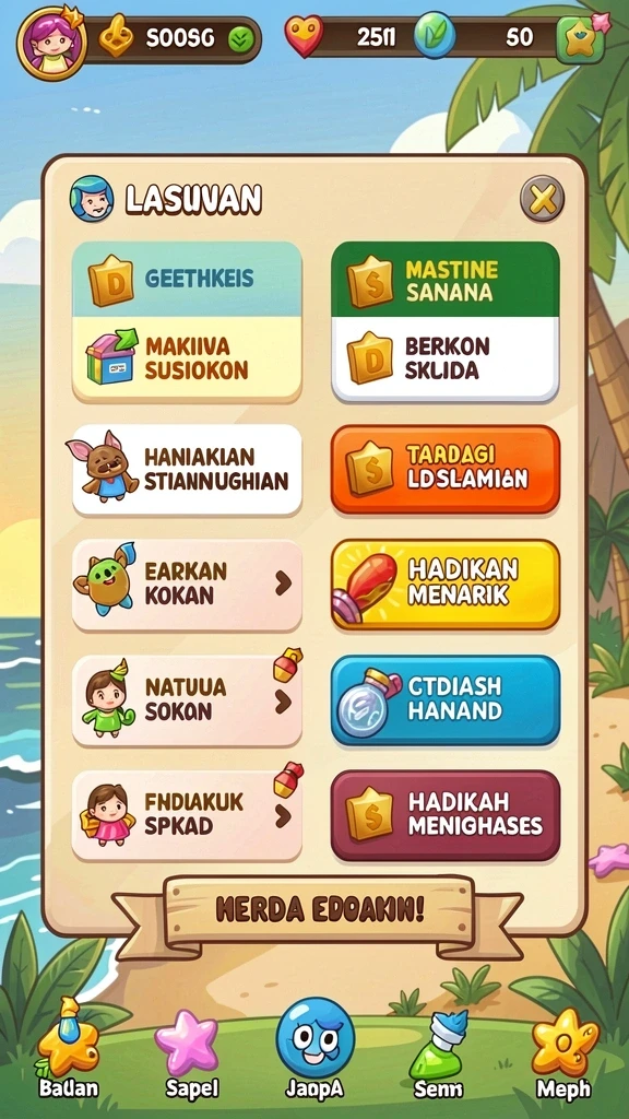 Beragam level tantangan yang mengasyikkan.