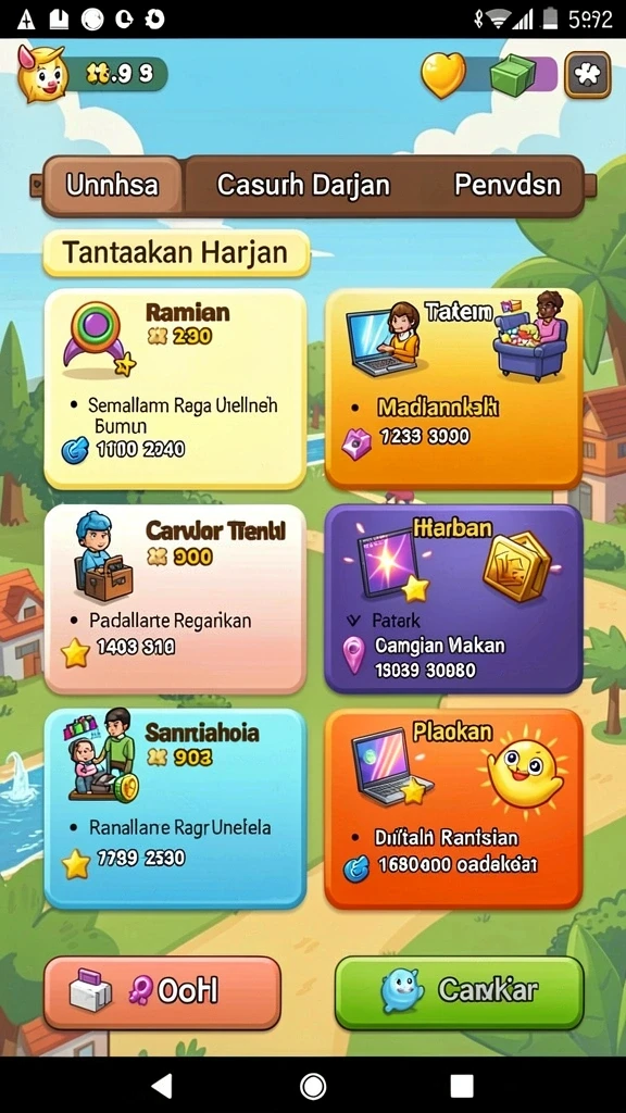 Level yang menantang dan seru.