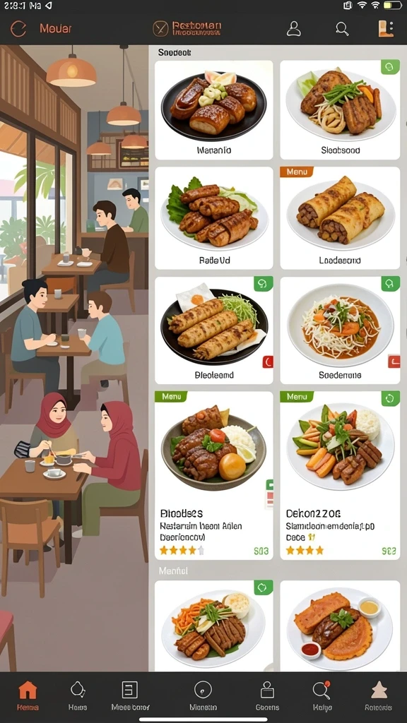 Tampilan karakter yang dapat disesuaikan.