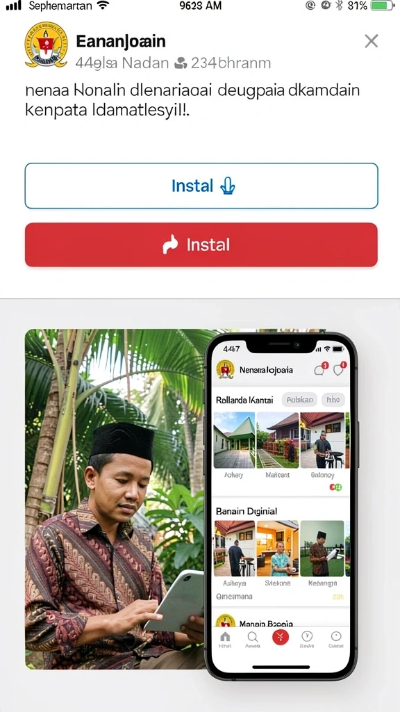 Screenshot aplikasi QQNUSA: Tampilan antarmuka yang menarik.