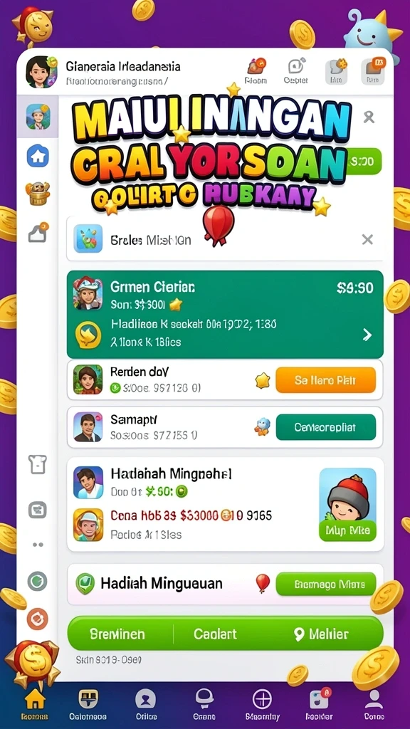 Tampilan awal yang menarik dan penuh warna.