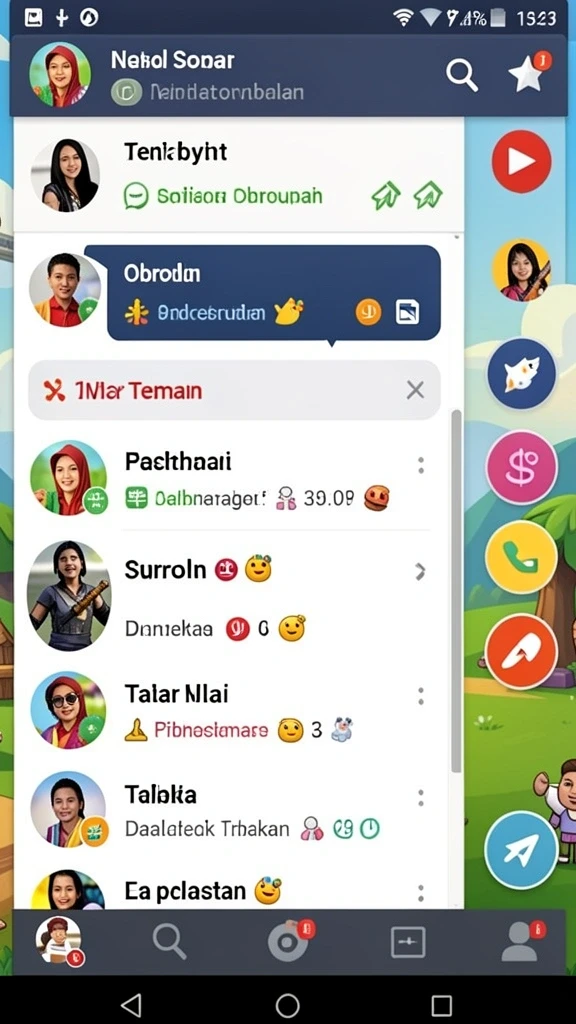 Tampilan karakter yang mendetail dan menarik.