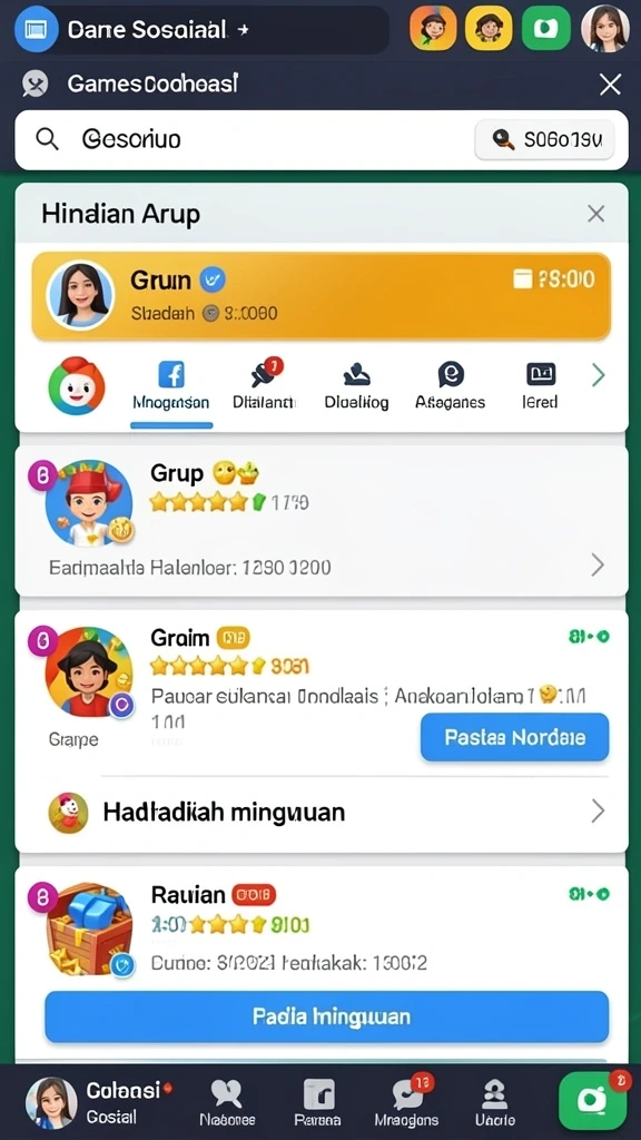 Desain grafis yang menarik perhatian pengguna.