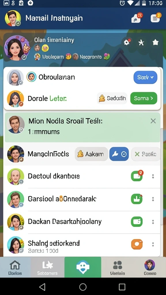 Pengaturan permainan yang mendebarkan dan dinamis.